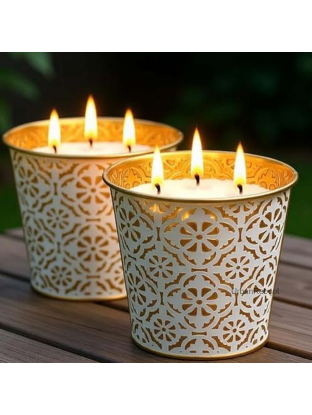 Large Citronella Candles Outdoor 28oz 180 Hour Burn Time 3 Wick Soy Wax
